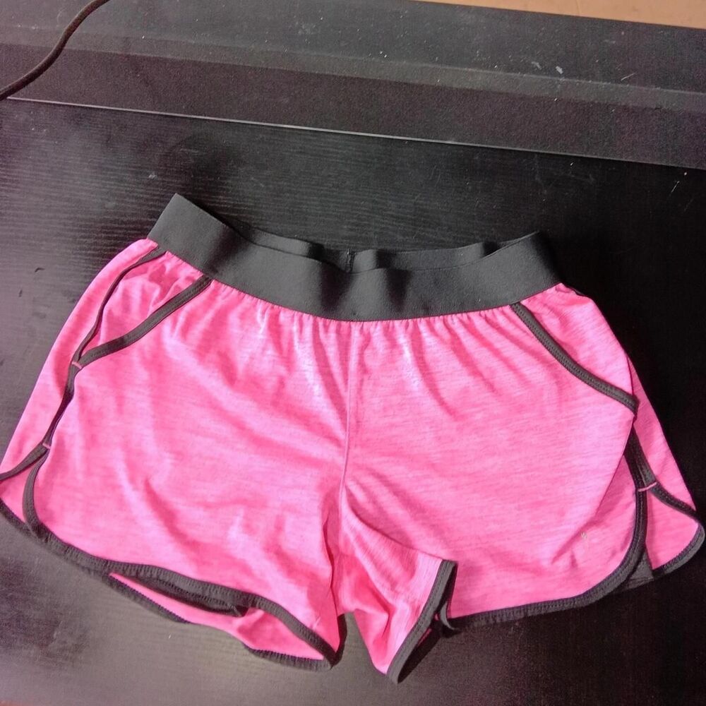 Danskin Now Pink Heathered 2-in-1 Layered Running Shorts Size S 4-6